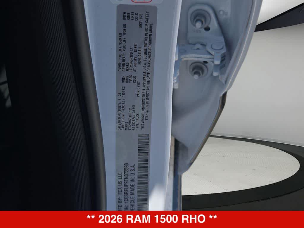2026 RAM 1500 RHO