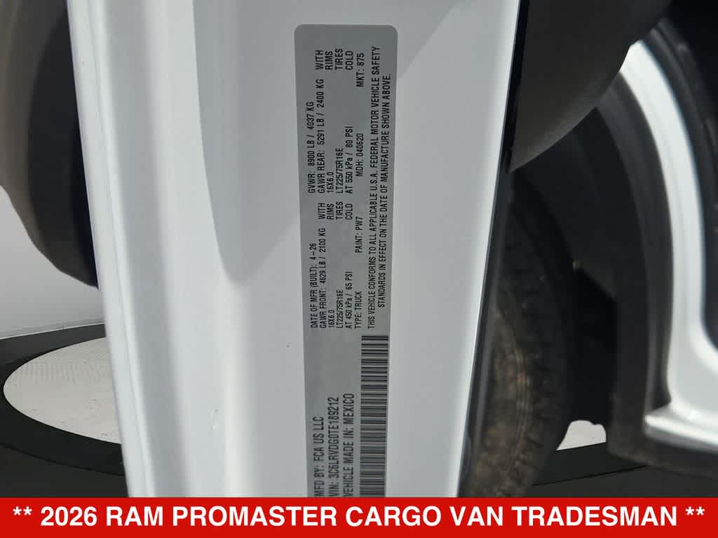 2026 RAM ProMaster Tradesman