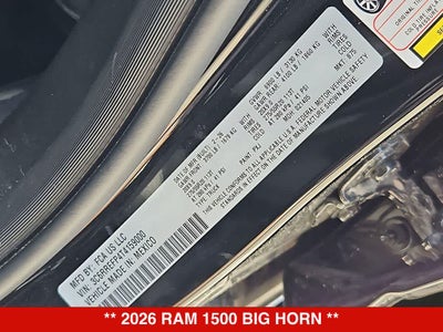 2026 RAM 1500 Big Horn