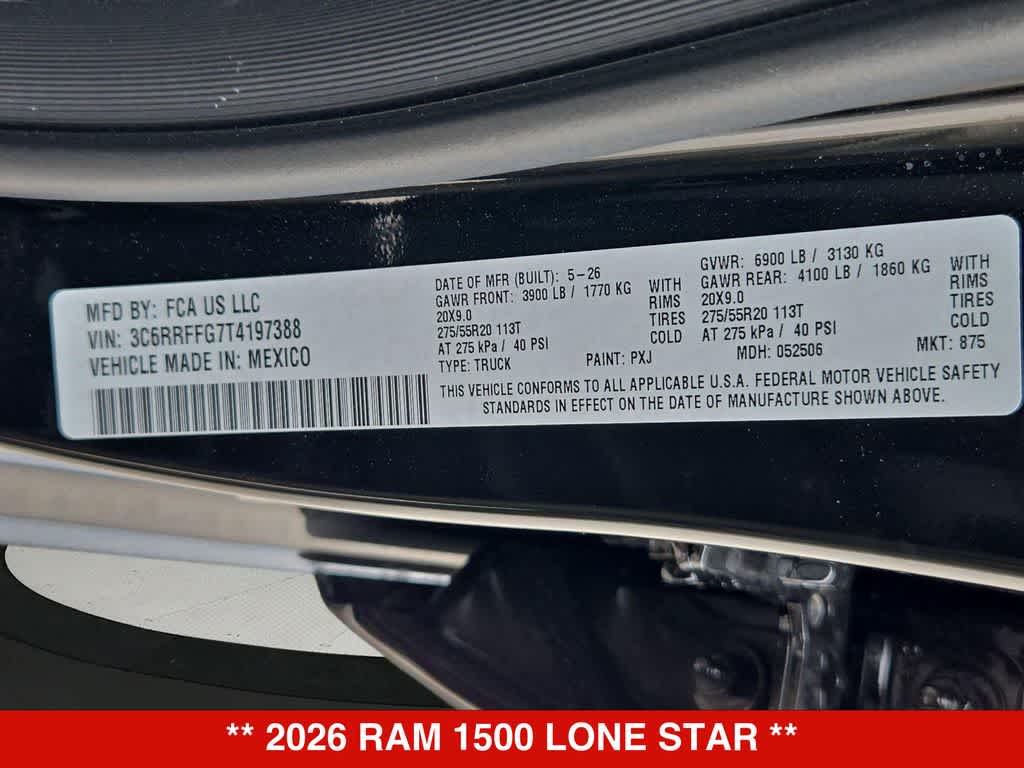 2026 RAM 1500 Lone Star