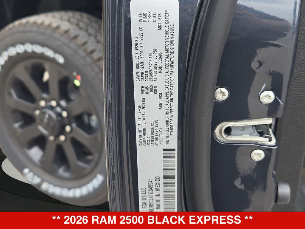 2026 RAM 2500 Black Express