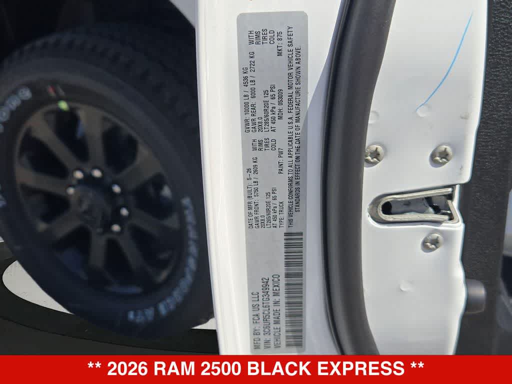 2026 RAM 2500 Black Express
