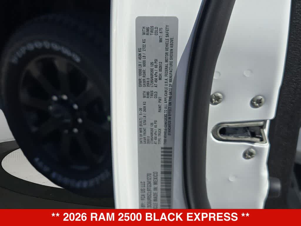 2026 RAM 2500 Black Express
