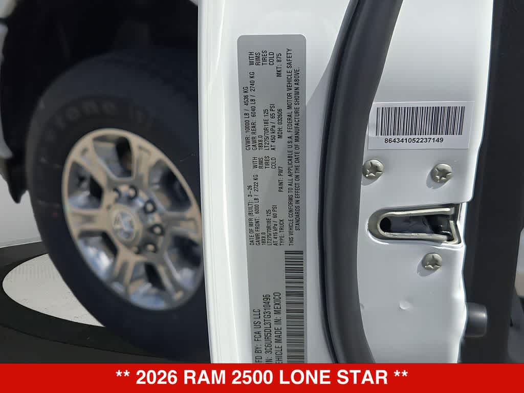 2026 RAM 2500 Lone Star