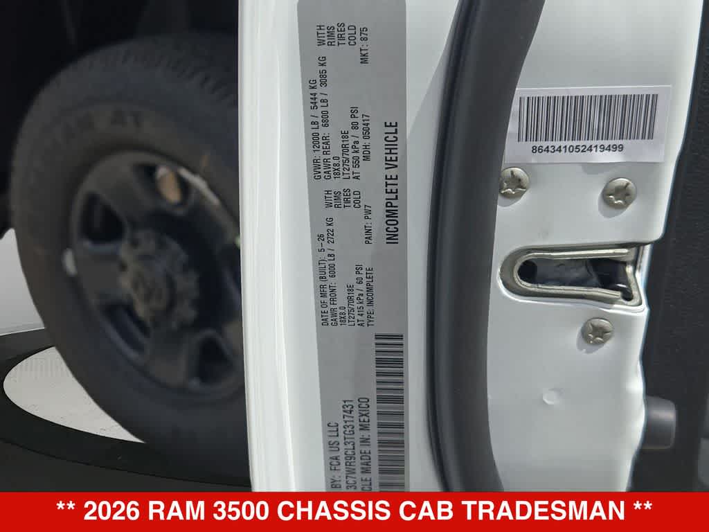 2026 RAM 3500 Chassis Cab Tradesman