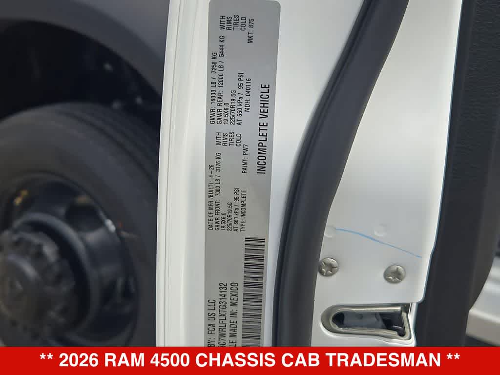 2026 RAM 4500 Chassis Cab Tradesman