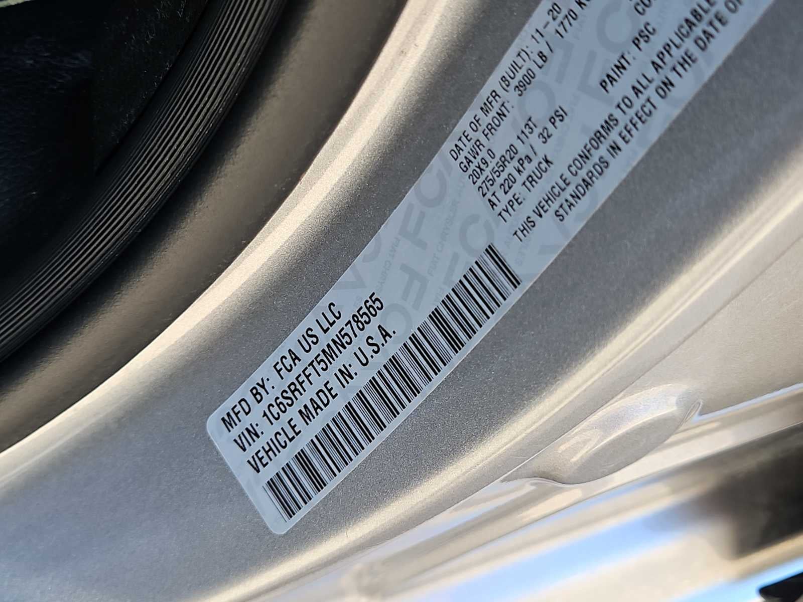 2021 RAM 1500 Lone Star Crew Cab 4x4 5'7' Box