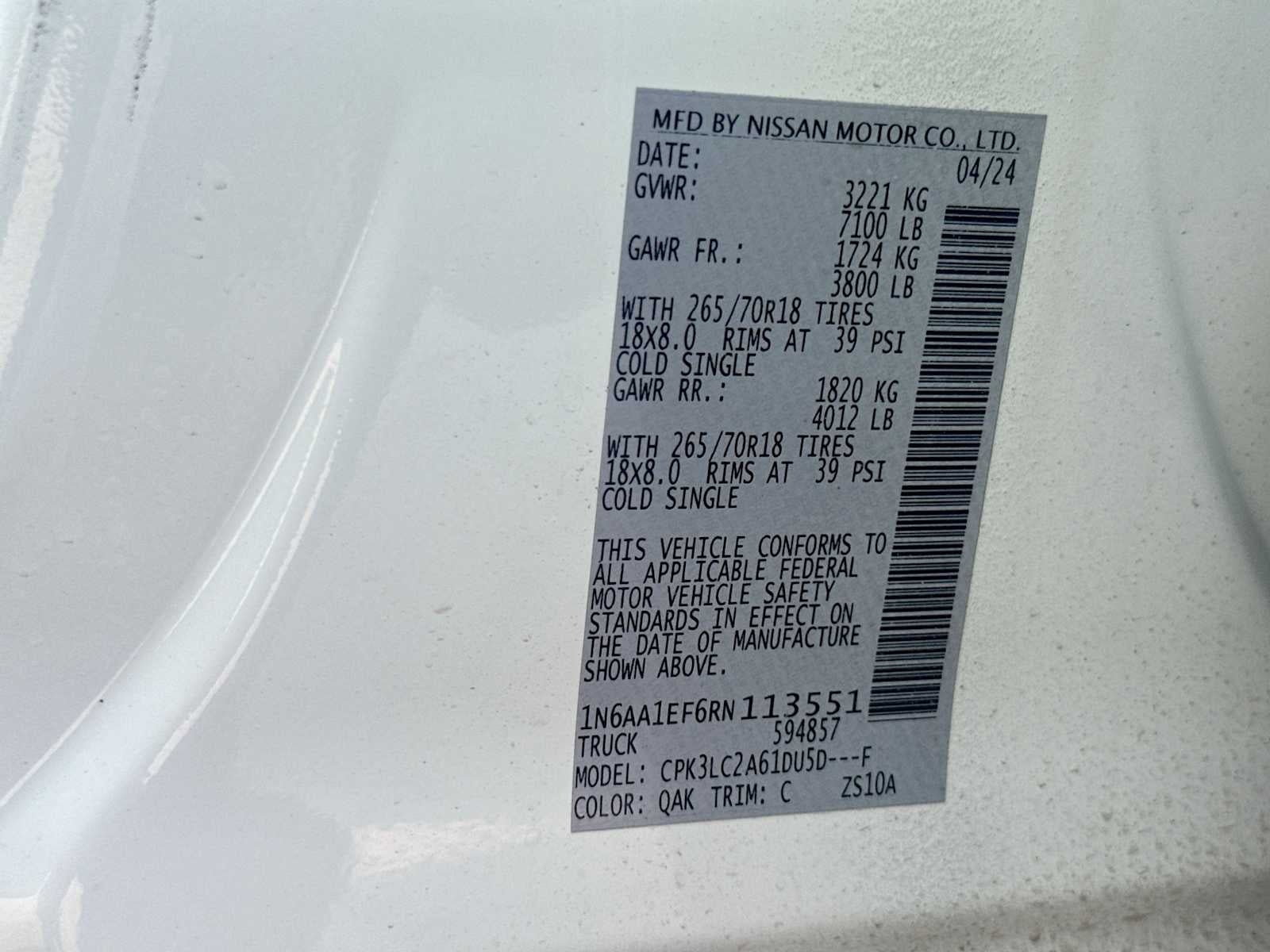 2024 Nissan Titan Crew Cab SV 4x2