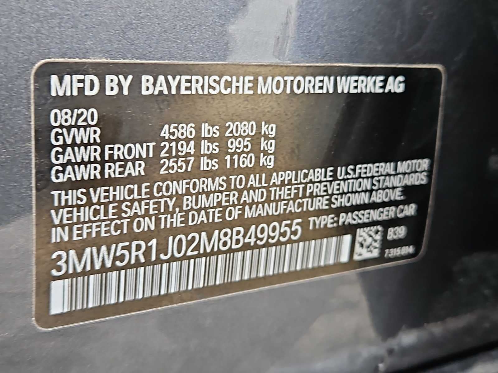 2021 BMW 330i 330i Sedan North America