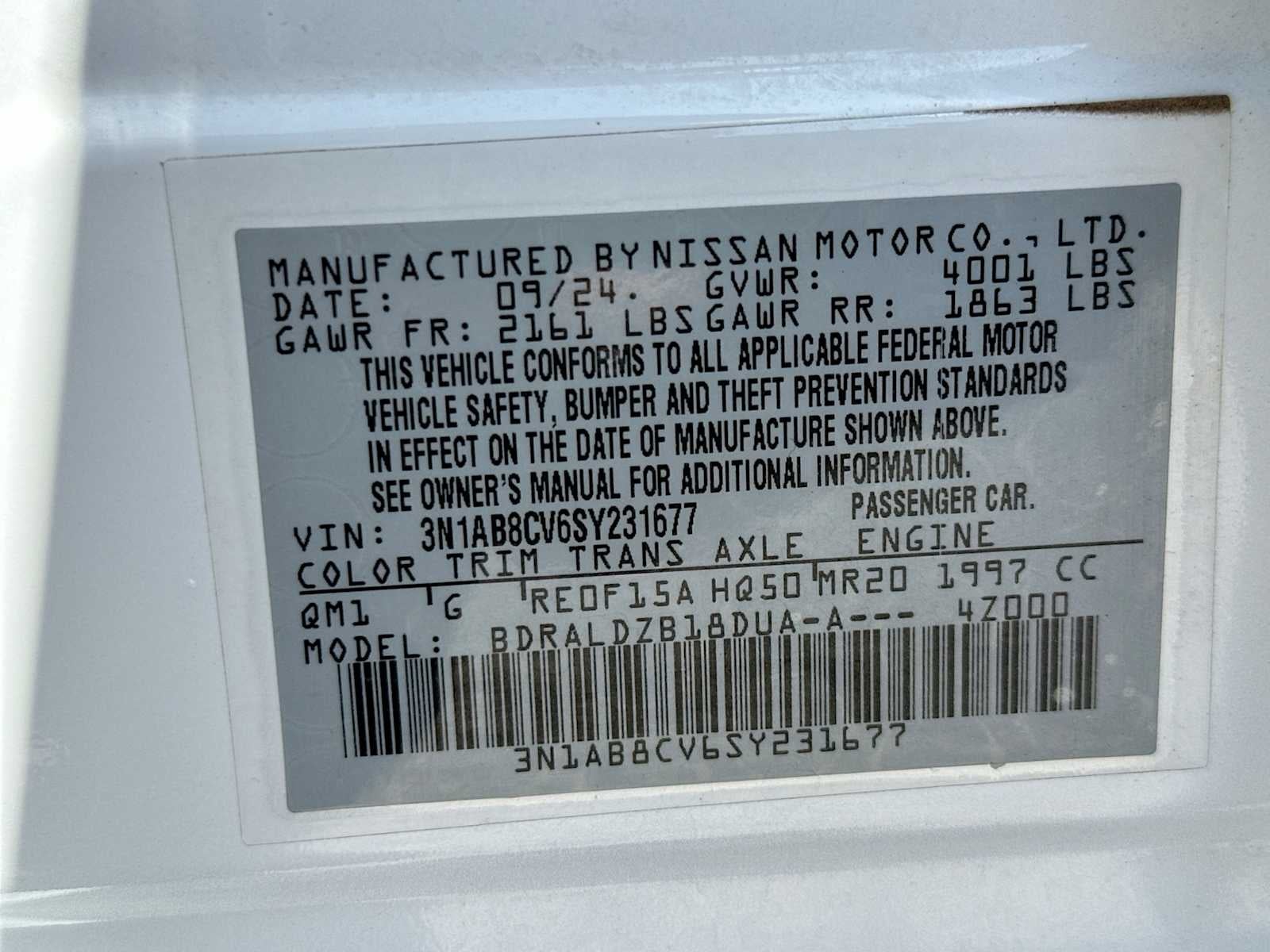 2025 Nissan Sentra SV