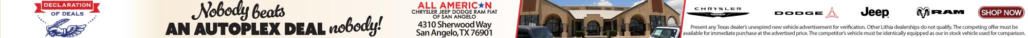 All American Chrysler Dodge Jeep Ram Fiat San Angelo